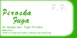 piroska fuga business card